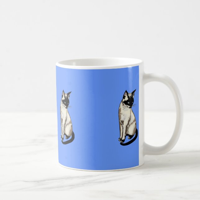 Caneca Gato de Gato Siamês Crianças Gift Mug (Direita)