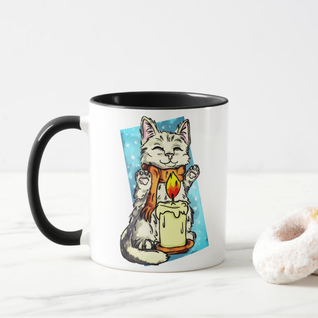 Caneca Gato de inverno (Com Donut)