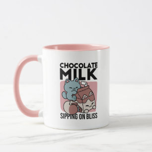 Caneca Gato de Leite Chocolate Kawaii – Bebida Aconchegan