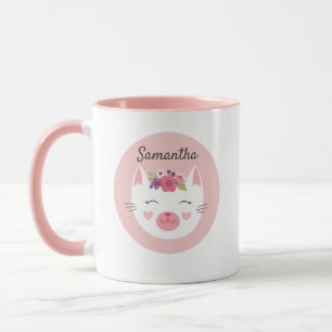 Caneca Gato de Namorados Rosa para Crianças Cuecas Person