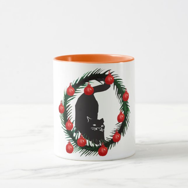 Caneca Gato de Natal (Centro)
