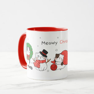 Caneca Gato de Natal