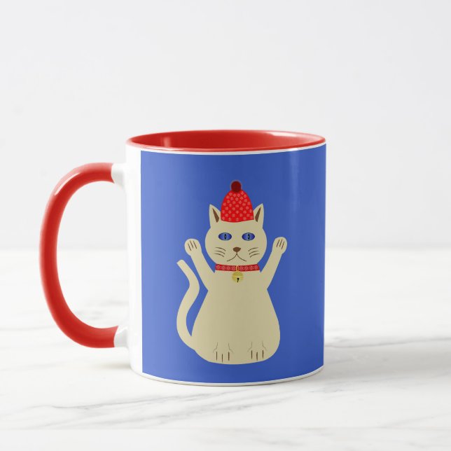 Caneca Gato de Natal Fofo (Esquerda)