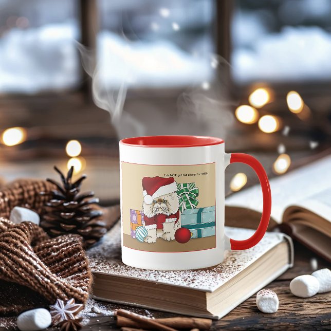 Caneca Gato de Natal Persa (Criador carregado)