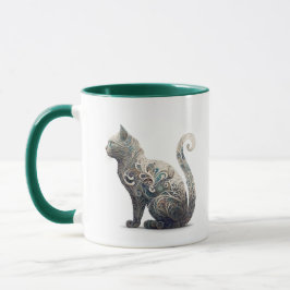 Caneca Gato de Perfil de Paisley