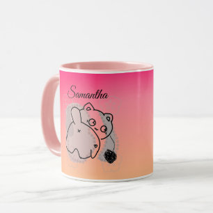Caneca Gato de Reprodução Personalizado com Fios