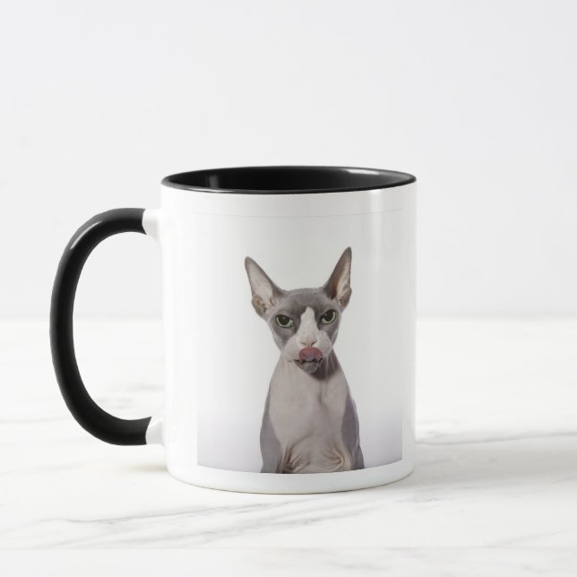 Caneca Gato de Sphynx com língua para fora (Esquerda)