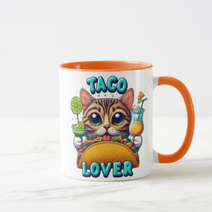 Caneca Gato De Taco Com Bebida Refressiva