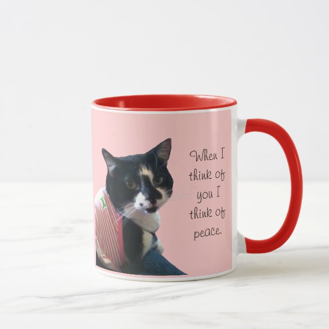 Caneca Gato de Tuxedo bonito pensa em homicídios personal (Direita)