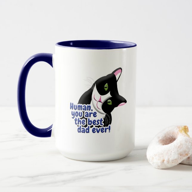 Caneca Gato dia de os pais (Com Donut)