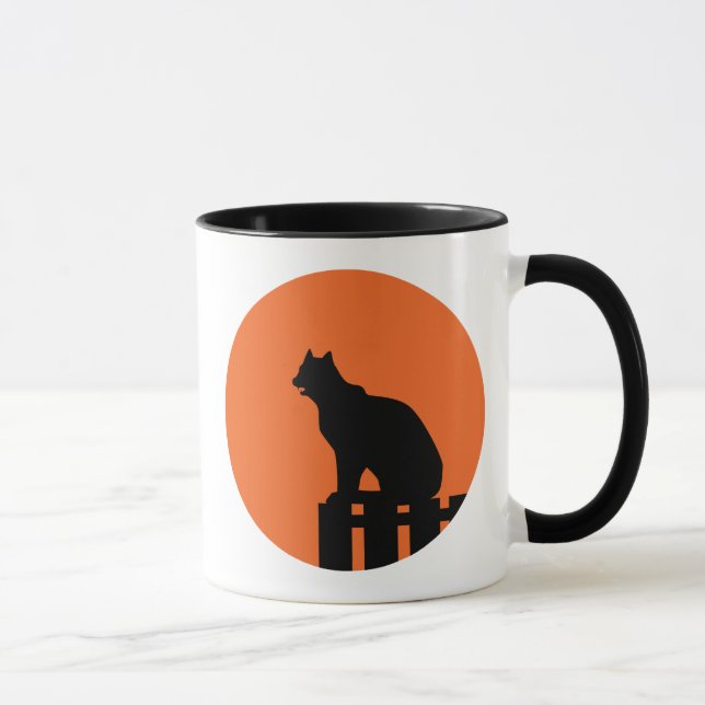 Caneca Gato do Dia das Bruxas (Direita)