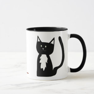 Caneca Gato do smoking e bola do fio