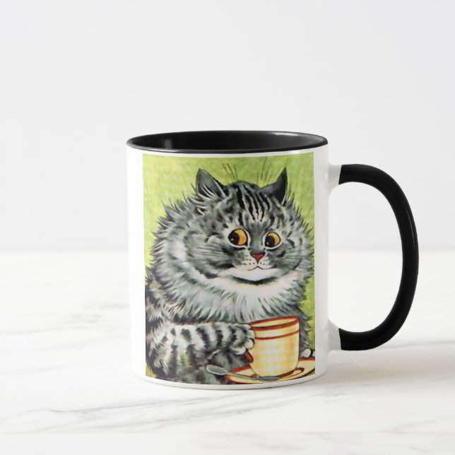Caneca Gato do Teacup por Louis Wain (Direita)
