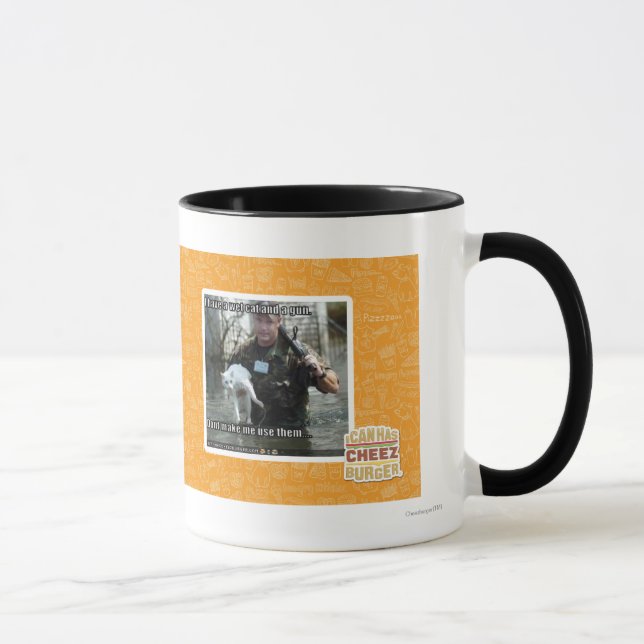 Caneca Gato e arma molhados (Direita)