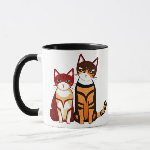 Caneca Gato e Gengibre com risca de Tigre