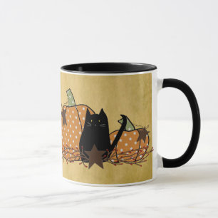 Caneca Gato E Pumpkins Mug