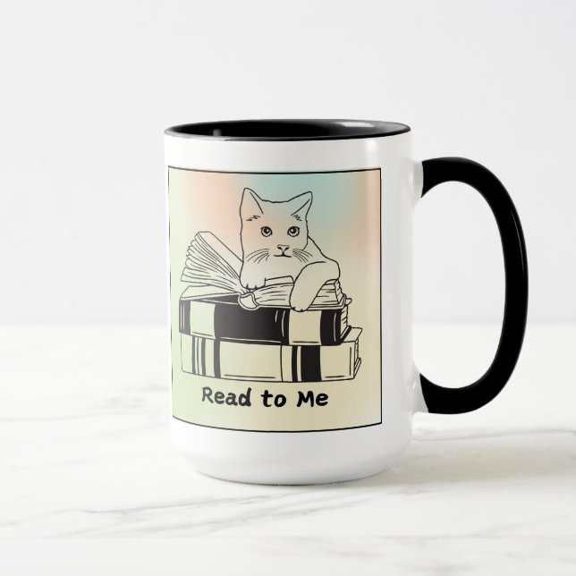Caneca Gato em um Livro (Direita)