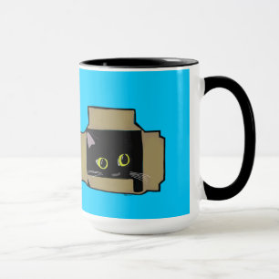 Caneca Gato em uma caixa