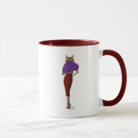 Gato Em Vestido Vermelho