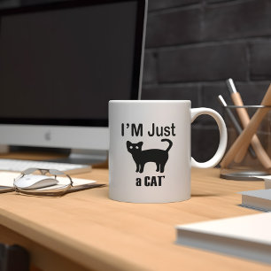 Caneca Gato engraçado ama Design, sou só um café de gato