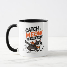 Caneca Gato Engraçado Correndo
