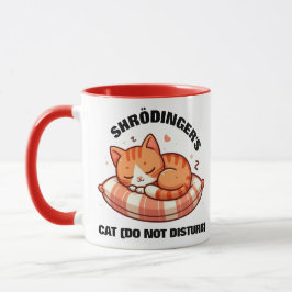 Caneca Gato engraçado de Shrodinger (não perturbe)