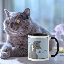 Gato Engraçado Dia dos Pais Gato Cinza Azul