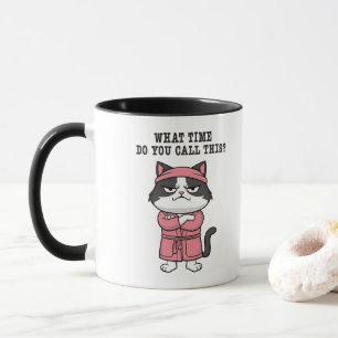 Caneca Gato Engraçado Perdeu o toque de recolher