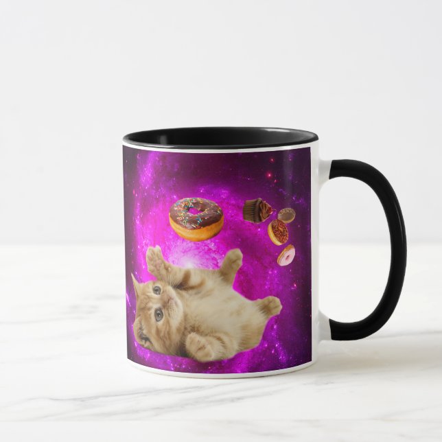 Caneca Gato espacial e rosquinhas voadoras (Direita)