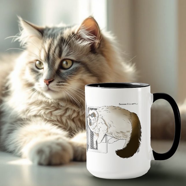 Caneca Gato Felpudo Ragdoll Lavanda Notebook Engraçado (Criador carregado)