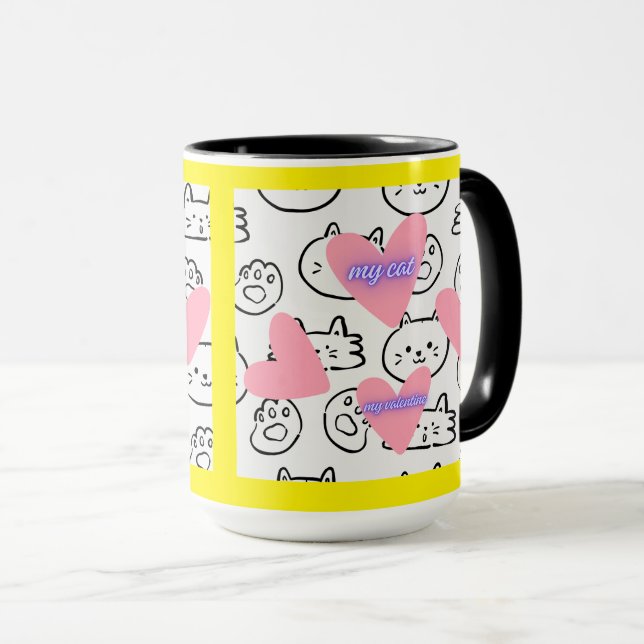 Caneca gato fofo (Frente Esquerda)