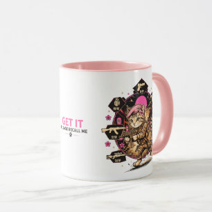 Caneca Gato Gamer Tático