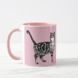 Caneca Gato-gato-do-mato-rosa-bebê Gatos-de-bico