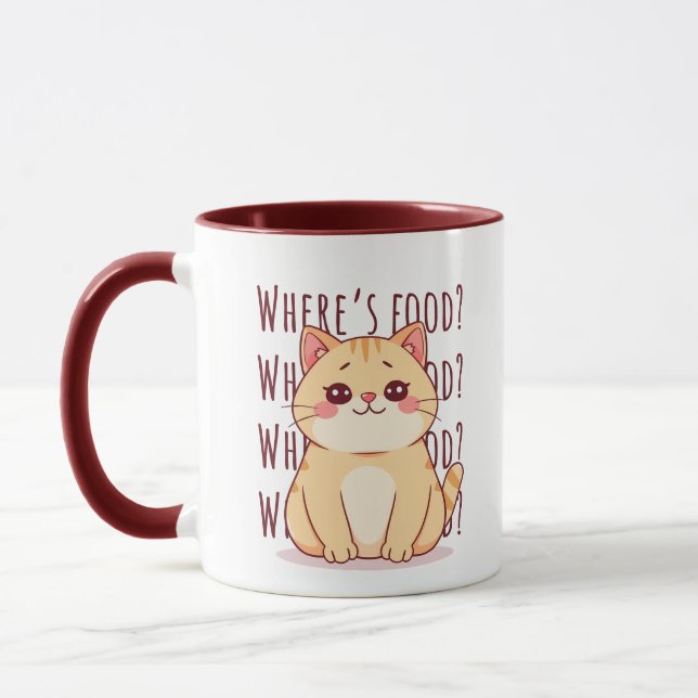 Caneca Gato Gengibre Faminto  (Esquerda)