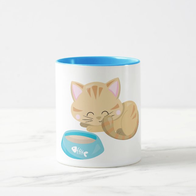 Caneca gato giro gatinho gatinho gato de estimação gato g (Centro)