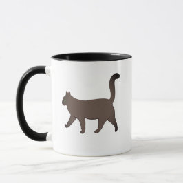 Caneca Gato Gráfico Minimalista Fofo | Gato Simples a Cam