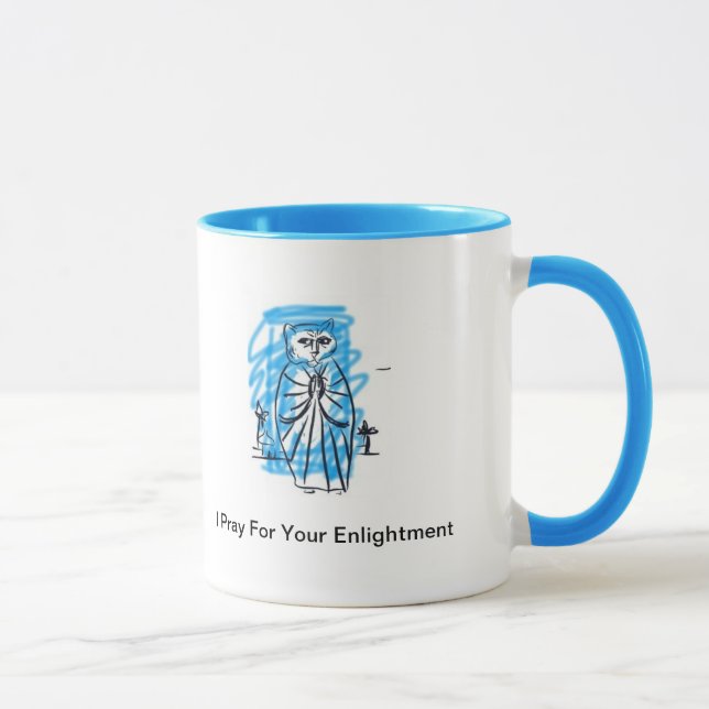 Caneca Gato Guru - eu Pray para seu Enlightment (Direita)