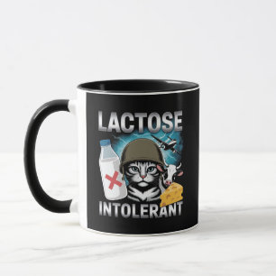 Caneca Gato Intolerante à Lactose Humoroso Leite Queijo V