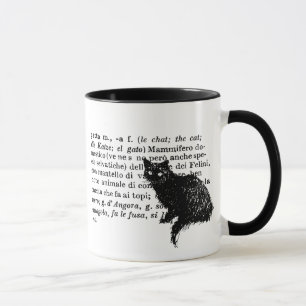 Caneca Gato italiano do dicionário