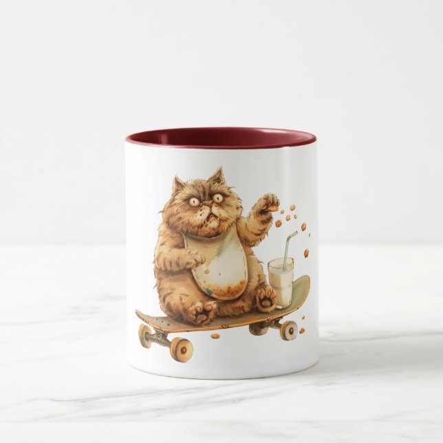 Caneca Gato laranja chocado (Centro)