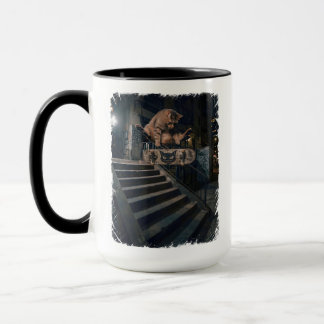 Caneca Gato Legal de Skate Fazendo Kickflip Café Divertid