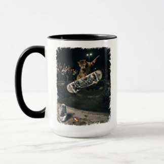 Caneca Gato Legal Skateboard Indy Grab Roupa de Rua Diver