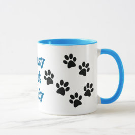 Caneca Gato Louco Senhora Pawprint Design Coffee Mug