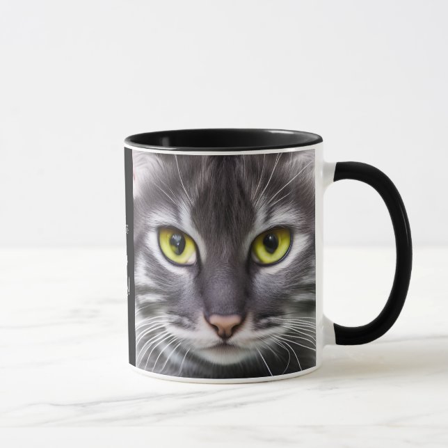 Caneca Gato maravilhoso em retrato - personalizável (Direita)