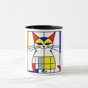 Caneca Gato mondriano