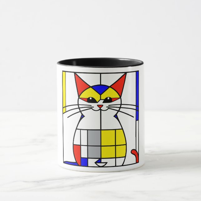 Caneca Gato mondriano (Centro)