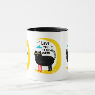 Caneca Gato na lua