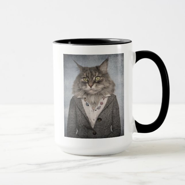 Caneca Gato na roupa (Direita)