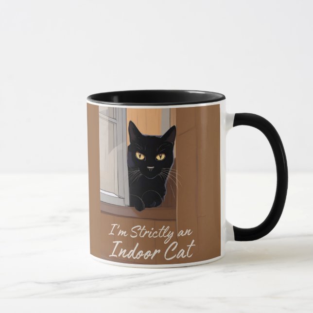 Caneca Gato Negro na Janela (Direita)