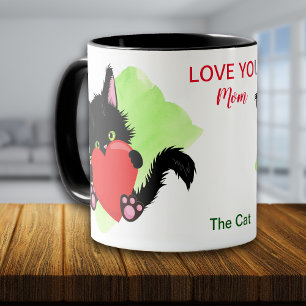 Caneca Gato Negro Te Ama Mamãe Mug